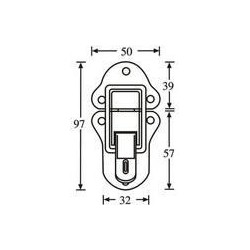 Fermoir grenouille GM cadenasable - Nickel - AH_1608