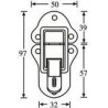 Fermoir grenouille GM cadenasable - Nickel - AH_1608