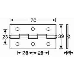 Charnière plate - Zinc - AH_2602