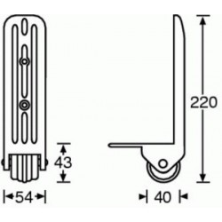 40mm Roulette fixe en logement Nylon - AH_3782