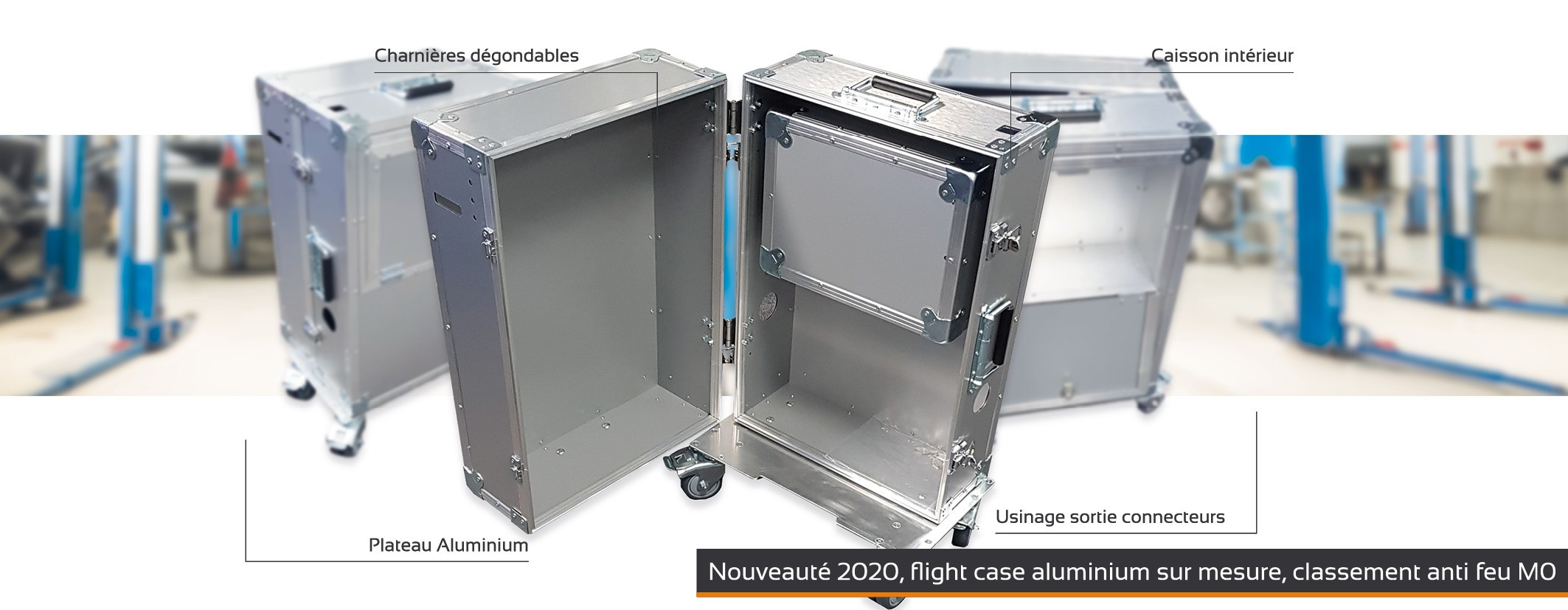 Flight case aluminium